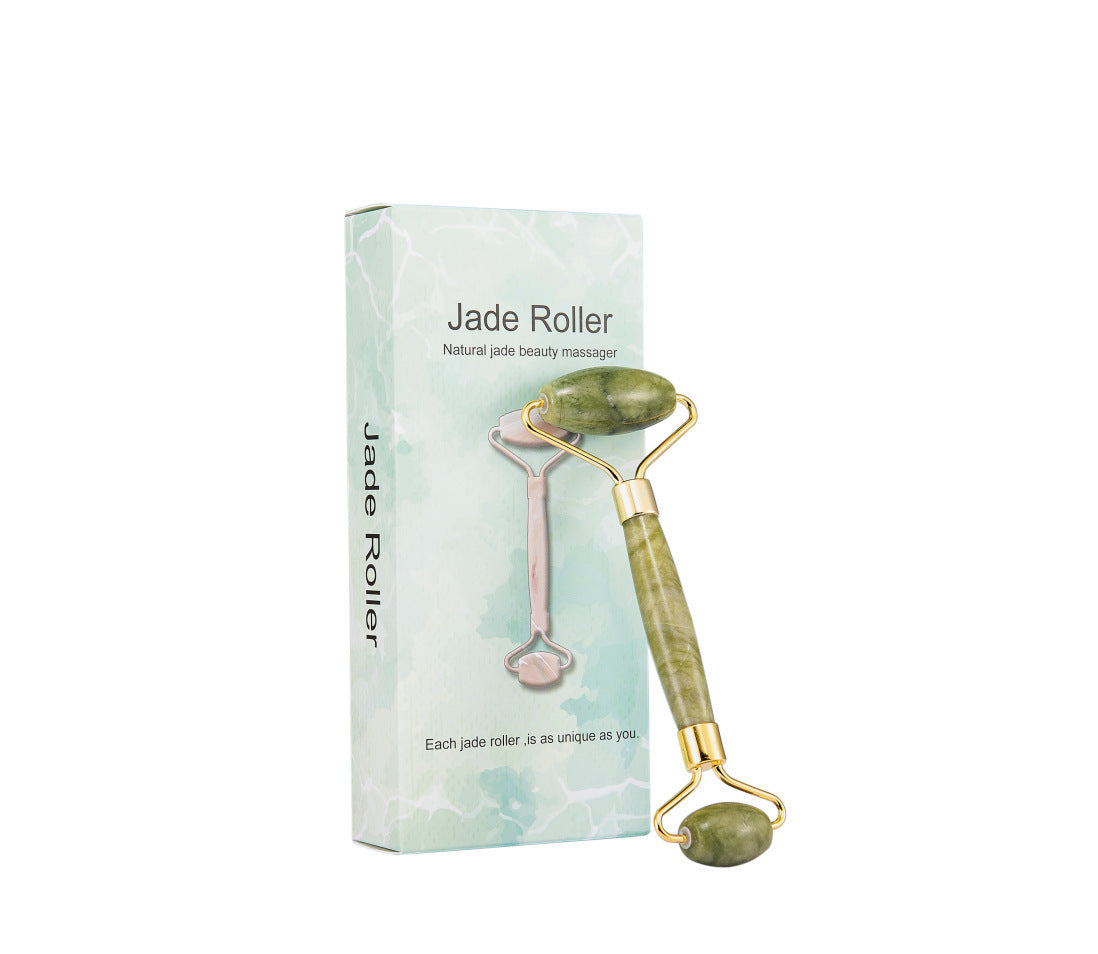 Rouleau de Jade – Set de Massage Visage pour Soin et Éclat Naturel