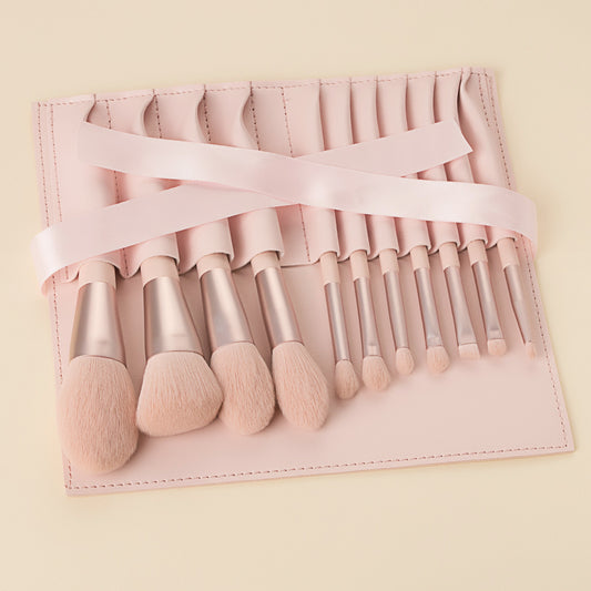 Kit de maquiagem com pincel de beleza para meninas